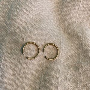 Little gold hoop earrings